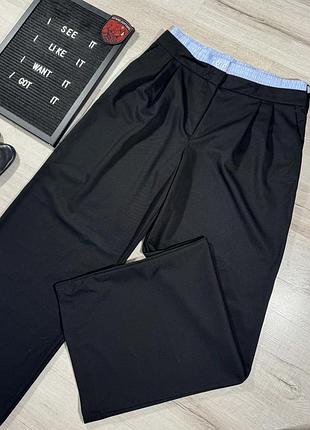 Широкі штани zara з резинкою