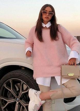 Оверсайз светр zara з вмістом вовни