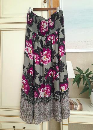 Юбка silk 100% шелк l/xl новая monsoon на подкладке, длинная