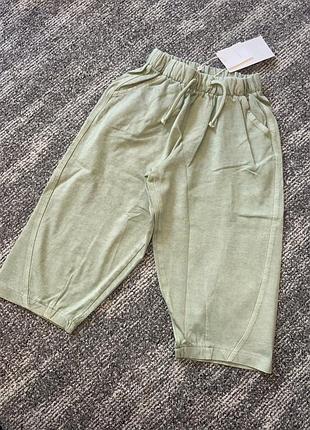 Трикотажні штани baggy zara зелені хакі широкі вільні брюки