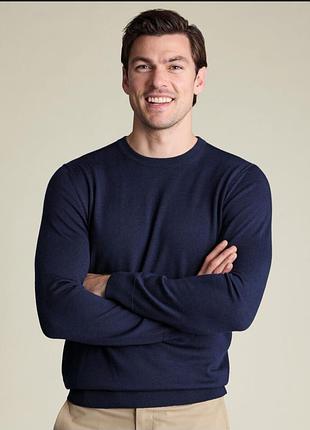 Джемпер с круглым вырезом из чистой шерсти мериноса 100% charles tyrwhitt
