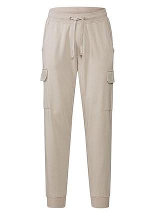 Спортивні штани regular fit джоггери з начосом для чоловіка livergy lidl 453296 xl бежевий