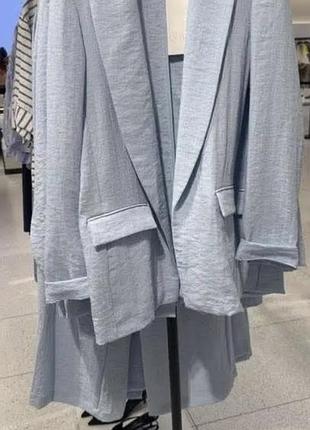 Літній піджак zara у світло блакитному кольорі