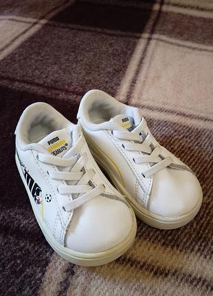 Детские белые кеды, кроссовки puma peanuts, р20, 13,5см, оригинал