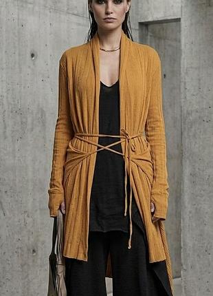 Дизайнерский хлопковый кардиган от aleksandr manamis, в стиле rick owens, ниша, m/l/xl