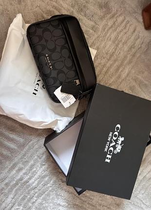 Сумка coach нова, чорна, шкіра, з биркою, оригінальна коробка
