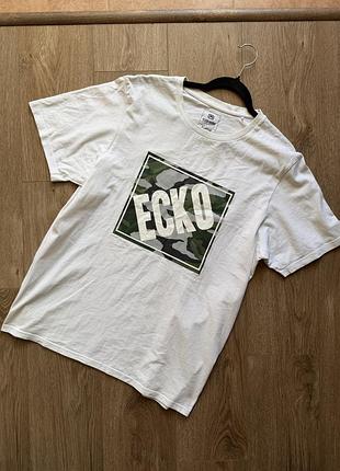 Біла чоловіча футболка ecko unltd