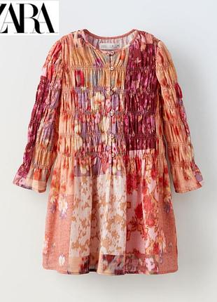 Платье пэчворк от zara на 8 лет