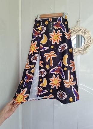 Юбка макси shein s атласная