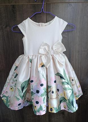 Праздничное пышное платье h&amp;m для девочки 3-4 года, рост 98-104см