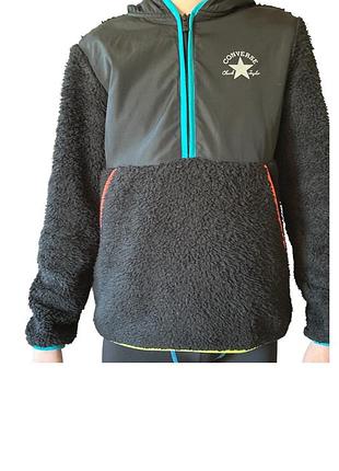 Дитяча тепла плюшева кофта / худі converse (sherpa fleece)