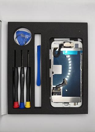 Дисплей iphone 7 / 8 белый в сборе с динамиком, камерой и инструментами