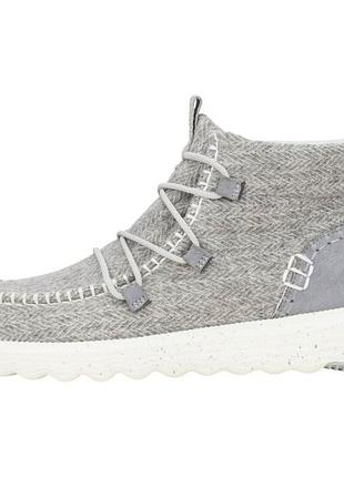 Жіночі черевики heydude reyes heathered у сірому кольорі (grey).розмір:40;матеріал: тканина