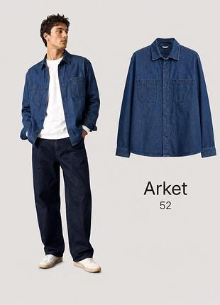 Arket мужская джинсовая рубашка / overshirt, размер eur 52