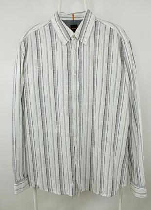 Повсякденна бавовняна сорочка рубашка boss rickert regular fit casual cotton shirt men’s
