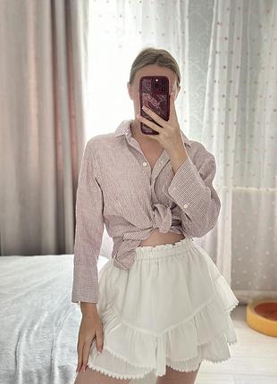 Лляна сорочка у смужку