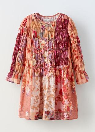 Платье пэчворк от zara на 8 лет