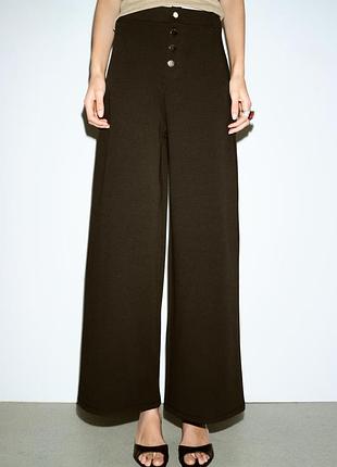 Прямые брюки на пуговицах zara - s, m, l