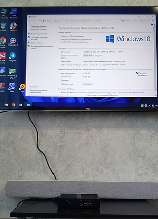 Мини пк,4ядра,8гб,32 ssd,wi-fi,windows 10+мышка