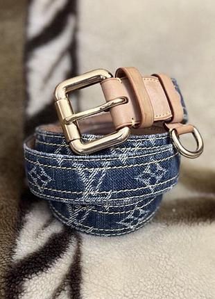 Ремінь louis vuitton monogram denim