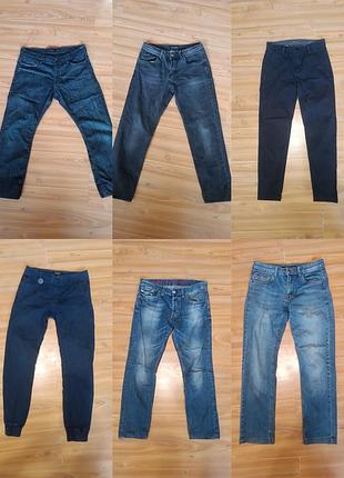 Лот чоловічих джинсів та штанів (levi's, diesel, autograph) — 6 шт. в ідеалі, розміри w29-w34 (30-32)