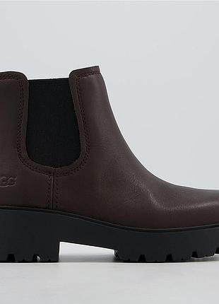 Жіночі шкіряні черевики-челсі ugg markstrum у фірмовому коричневому кольорі stout.розмір:38;матеріал: шкіра