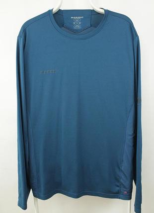 Технологічна футболка лонгслів mammut sertig longsleeve polartec running trekking men’s