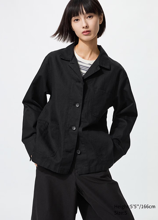 Жакет пиджак из льняной смеси uniqlo