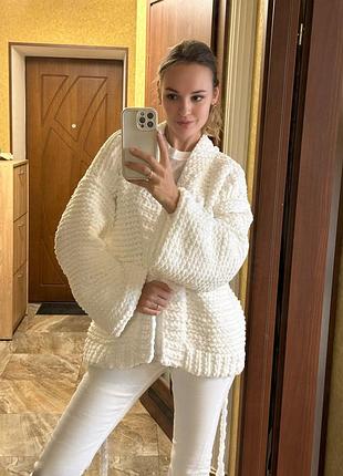 Вязаний кардиган, плюшевий кардиган, кардиган ручної роботи