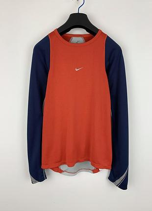 Чоловіча спортивна кофта лонгслів з довгим рукавом, кругла горловина, nike dri fit розмір s