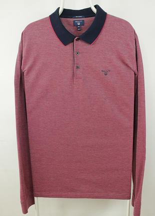 Бавовняний лонгслів поло gant pima cotton longsleeve polo shirt men's