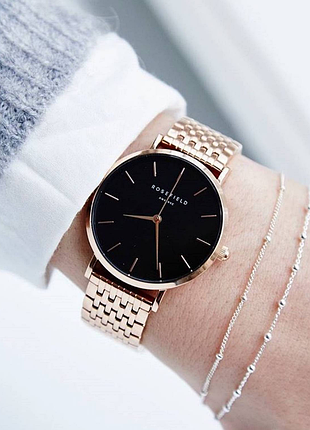 Женские наручные часы rosefield the upper east side black rose gold.