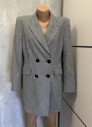 Блейзер піджак пальто zara гусяча лапка розмір l