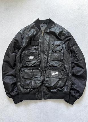 Чоловічий бомбер smoke rise y2k multi pocket карго