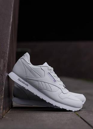 Шкіряні кросівки reebok classic leather white