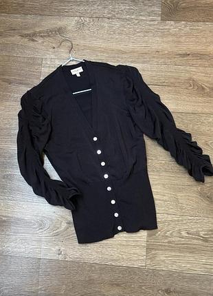 Стильна чорна жіноча кофтинка (кардиган) bykaren millen, розмір s (2), чорна, з холодної віскози