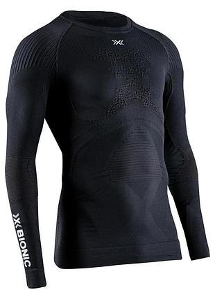 Термофутболка x-bionic energy accumulator 4.0 shirt round neck long sleeve men opal black-arctic white розмір int-xxl