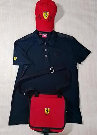 Сумка, бейсболка, поло ferrari