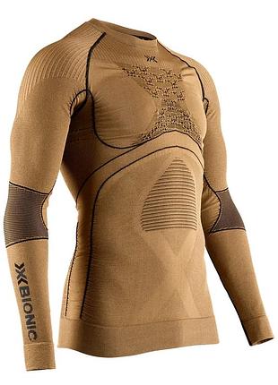 Термофутболка x-bionic radiactor 4.0 shirt round neck long sleeve men gold/black розмір m