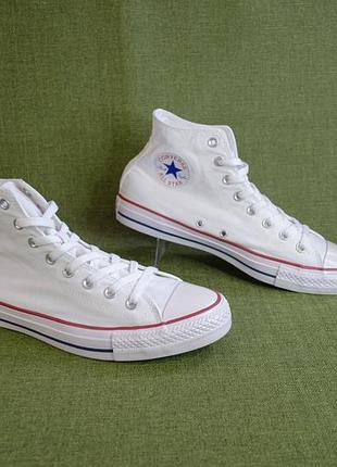Converse all star hi високі білі кеди оригінал! розмір 45 29,5 см