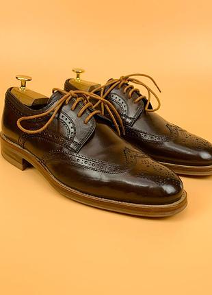 Чоловічі шкіряні туфлі броги дербі john white stokes brogue derby shoes оригінал англія розмір 42 (27.5 см)