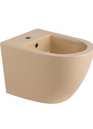 Биде подвесное qtap robin 515x370x350 мм, beige qt13551381gsb