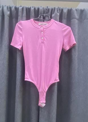 Розовый боди стринг bella donna 38