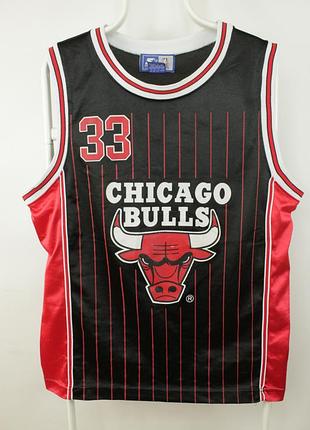 Редкая баскетбольная майка vintage starter nba chicago bulls scottie pippen #33 jersey men's