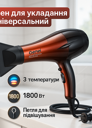 Фен для укладки і сушіння волосся