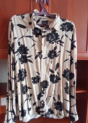 🌺 рубашка в цветы h&amp;m
размер xl.