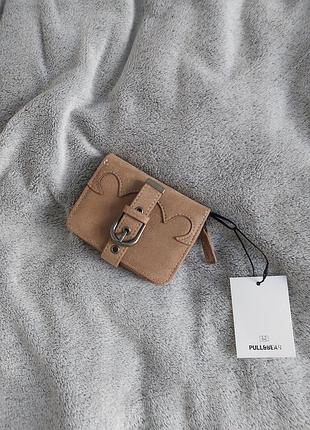 Новый стильный кошелек из искусственной замши pull &amp; bear