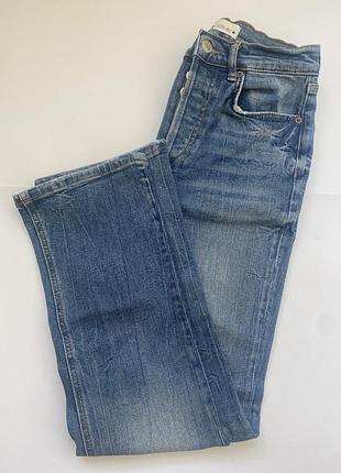Женские джинсы зара размер 34 zara синие укороченые