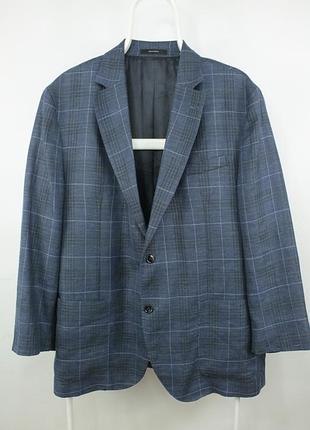 Стильный пиджак лен шерсть massimo dutti linen wool bluestard blazer jacket