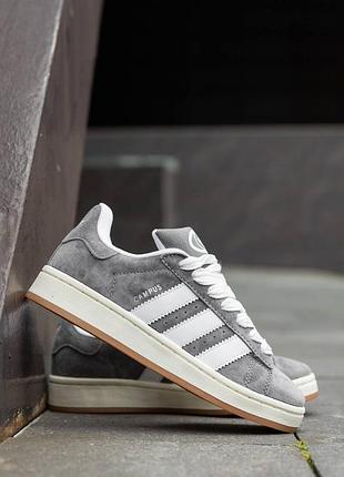 Знижка ‼️ сірі кеди в стилі adidas campus grey white